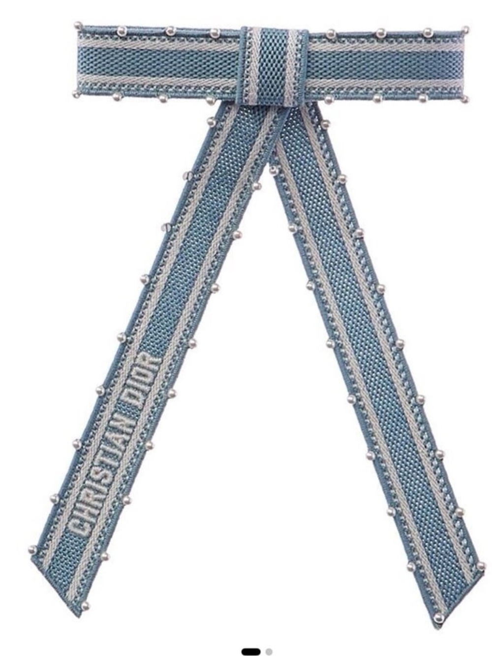 Dior Light Blue and Silver Christian Dior Clip